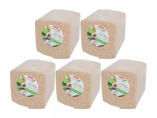 Litière lapin bois copeaux de pin 165L Lot de 5