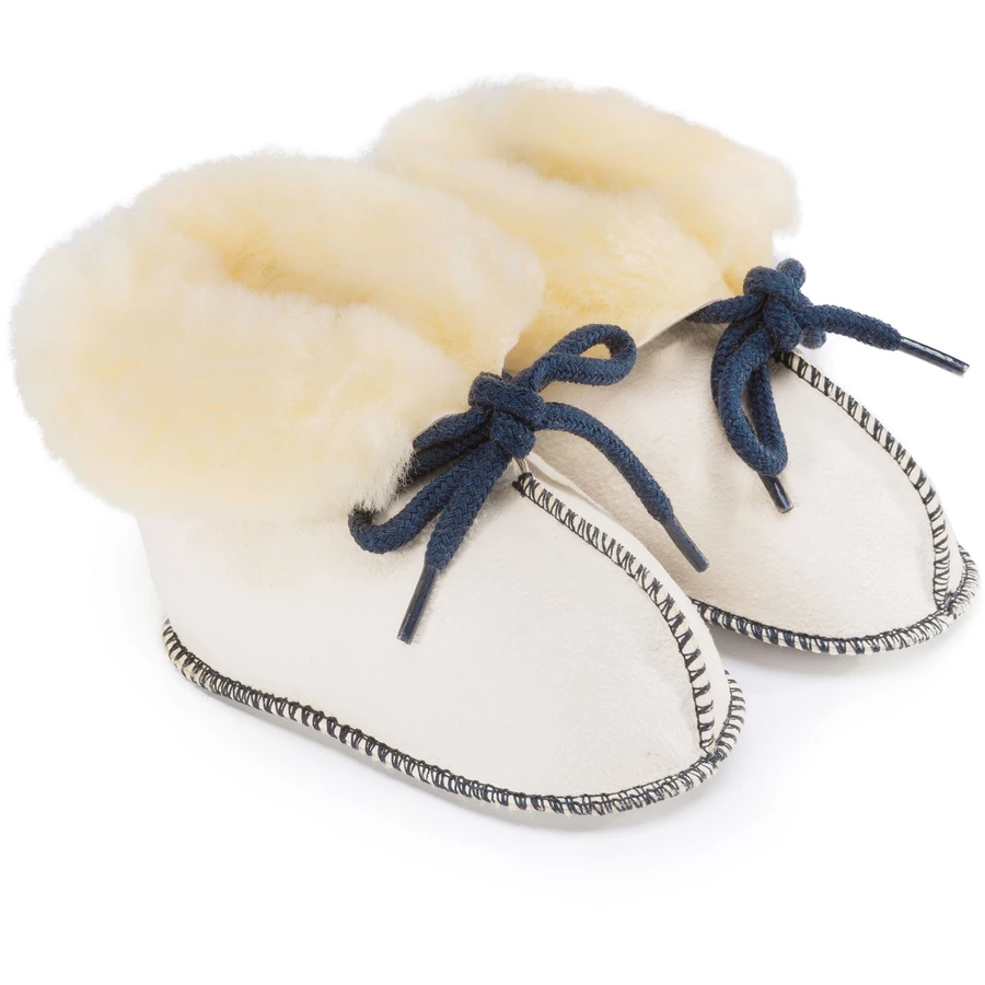 Werner Christ Baby Lammfellschuhe BABY navy