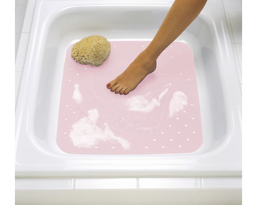 Douchemat RIDDER flat base 54 x 54 cm roze