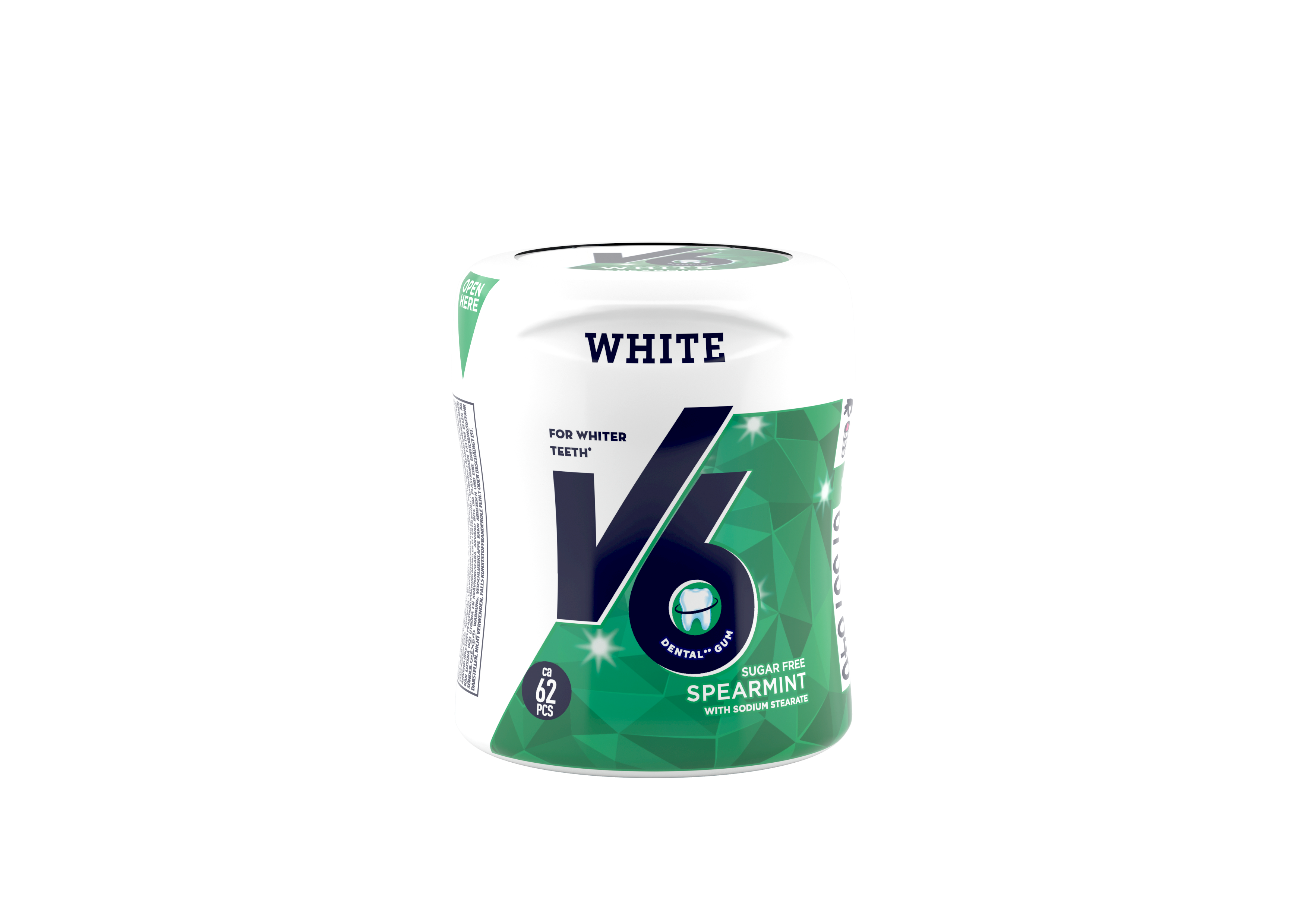 V6 White Kaugummi Spearmint Ds 60 Stk