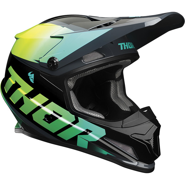 Thor Motocross - Casque Sector Fader Gris / Jaune / Bleu