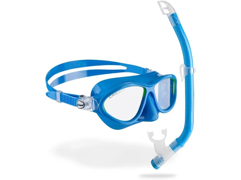 CRESSI Moon   Top Schnorchel Combo Kinder Hellblau/Limette Maske für Kinder