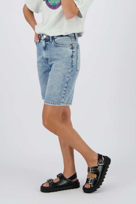 Raizzed blauwe dames korte broek