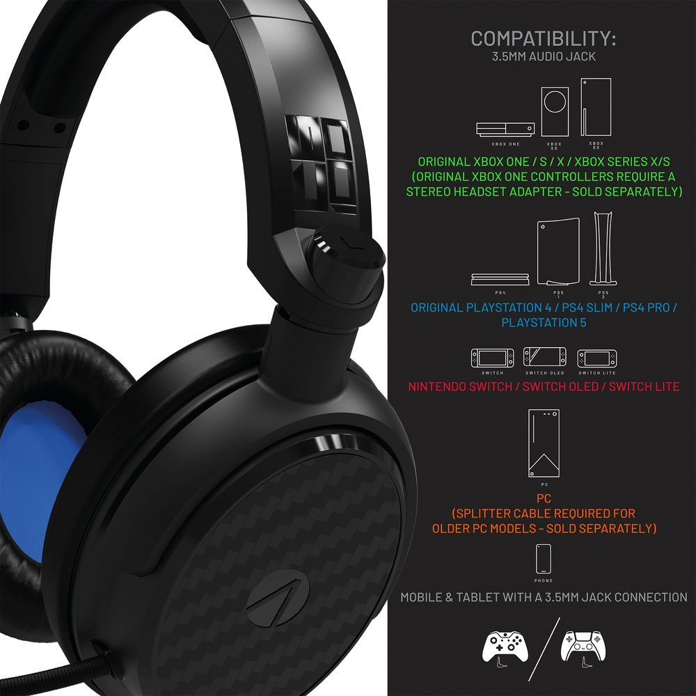 Stealth C6-100 Gaming-Headset für Xbox, PS4/PS5, Switch, PC & Mobilgeräte – Schwarz & Blau