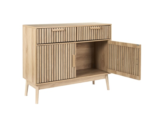 THE HOME DECO FACTORY - Buffet 2 tiroirs et 2 portes saulk en bois - marron