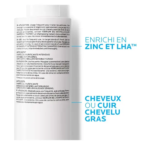 Shampoo Anticaspa La Roche-Posay Kerium para Cabelos Oleosos 200ml
