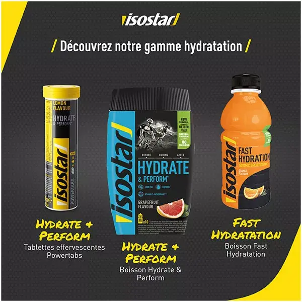 Isostar Hydrate & Perform Powertabs Hidratação Rápida Laranja 10 comprimidos