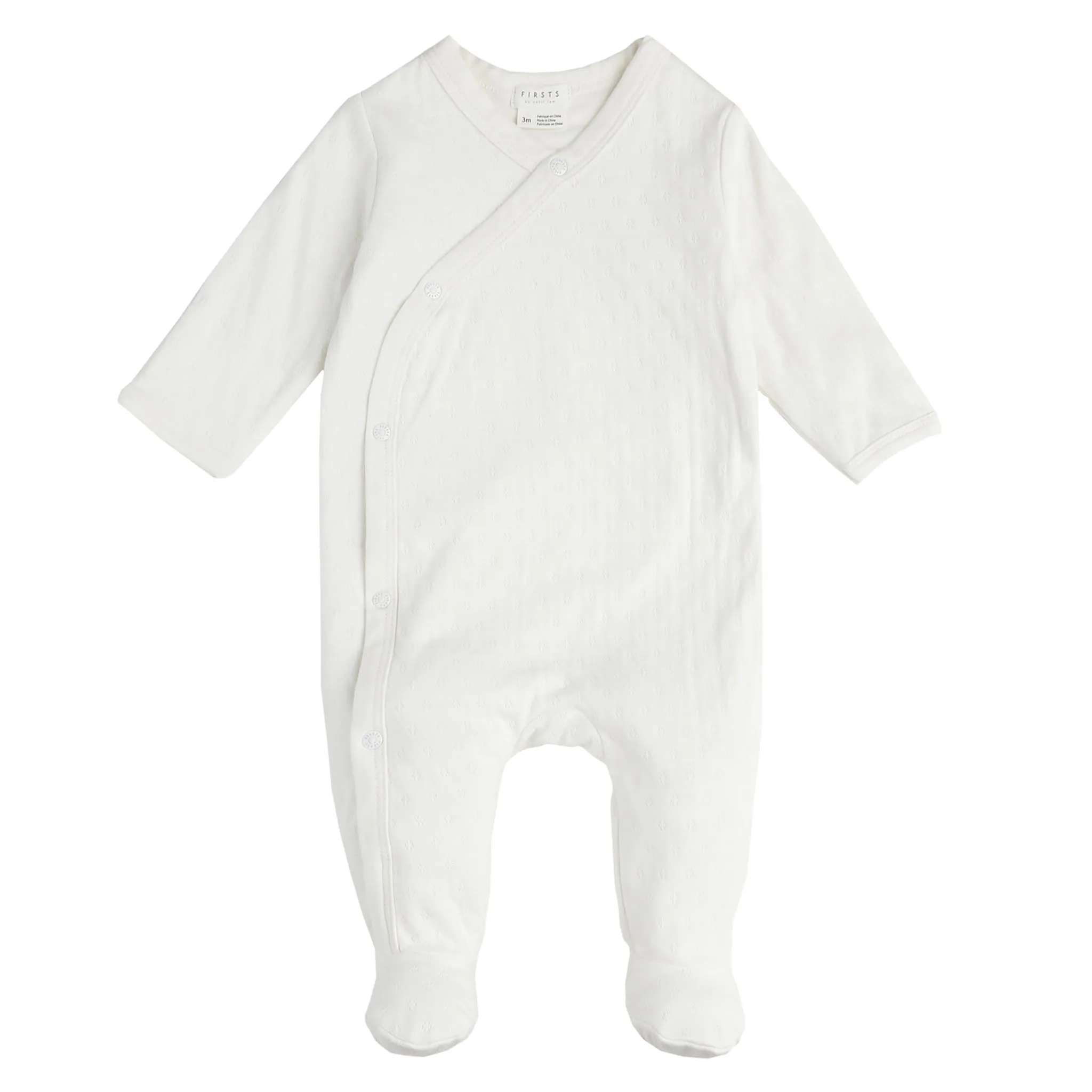 Firsts par Petit Lem Pyjama Pointelle Ivoire 0-9mois