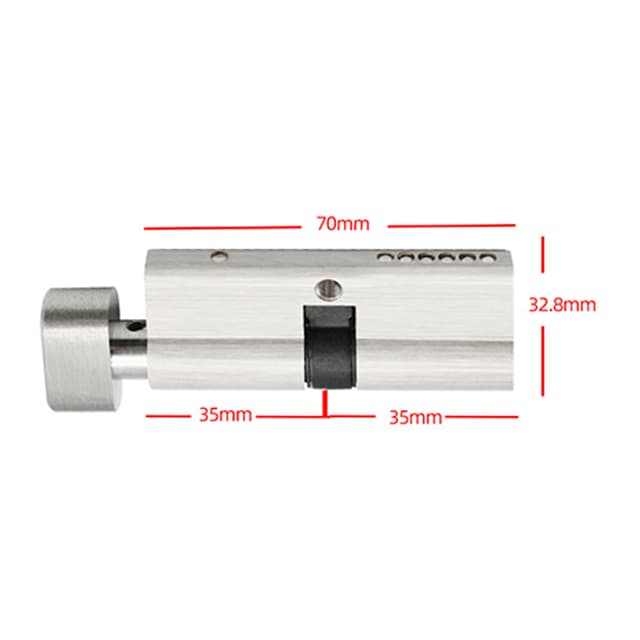 Låsecylinder med 3 nøgler / dørlås med høj sikkerhed 90 mm