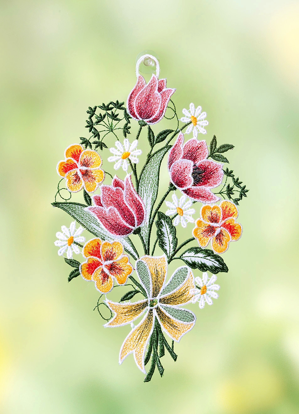 Fensterbild Tulpen mit Saughaken