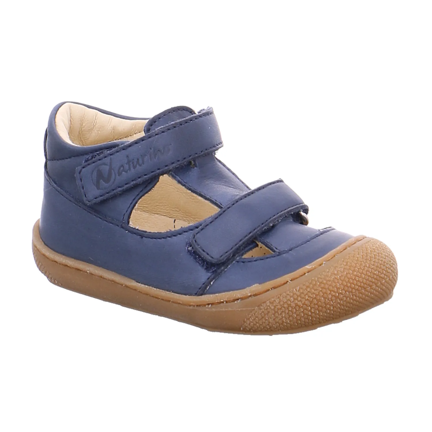 NATURINO Baby-Sommer-Bottine Blau Leder  Unisex Minilette