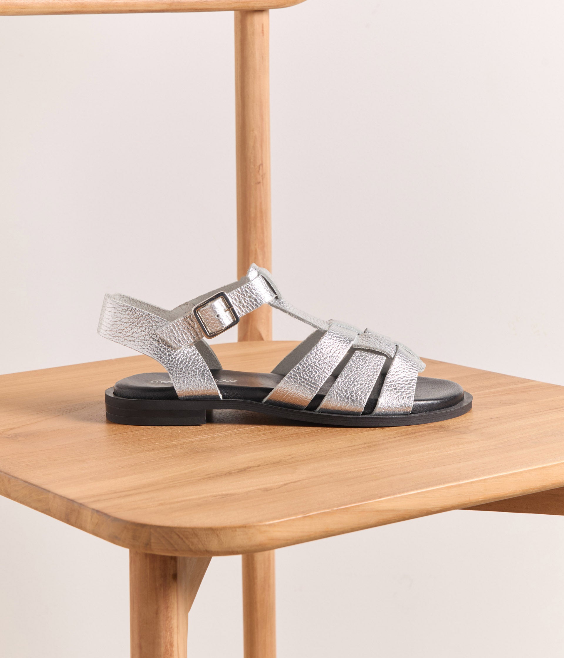 Sandales cuir argent Isadora