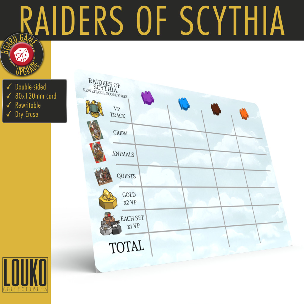 Pillards de Scythie - Feuille de score réinscriptible
