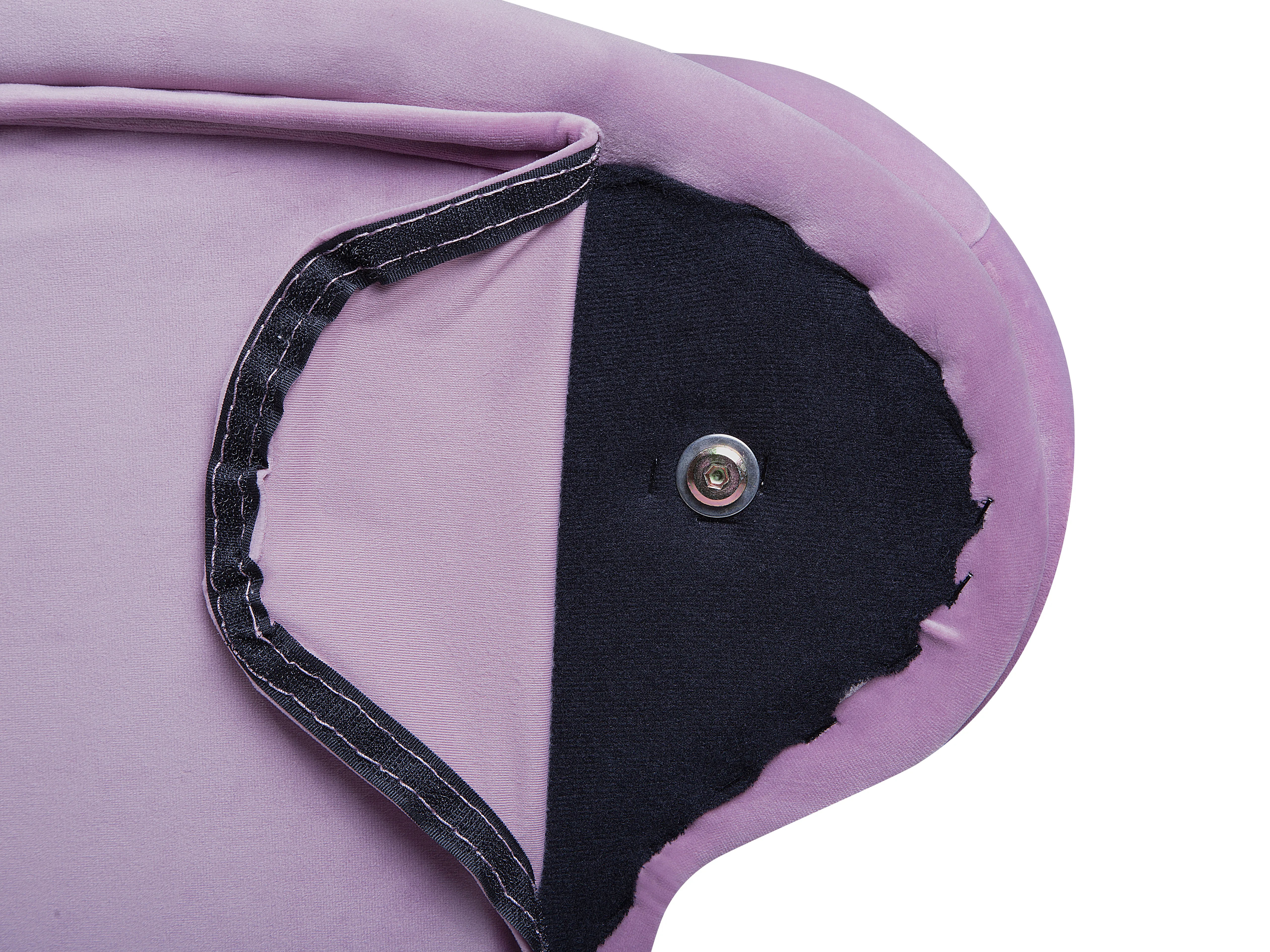 Linkszijdige chaise longue NIMES Fluweel Lichtviolet