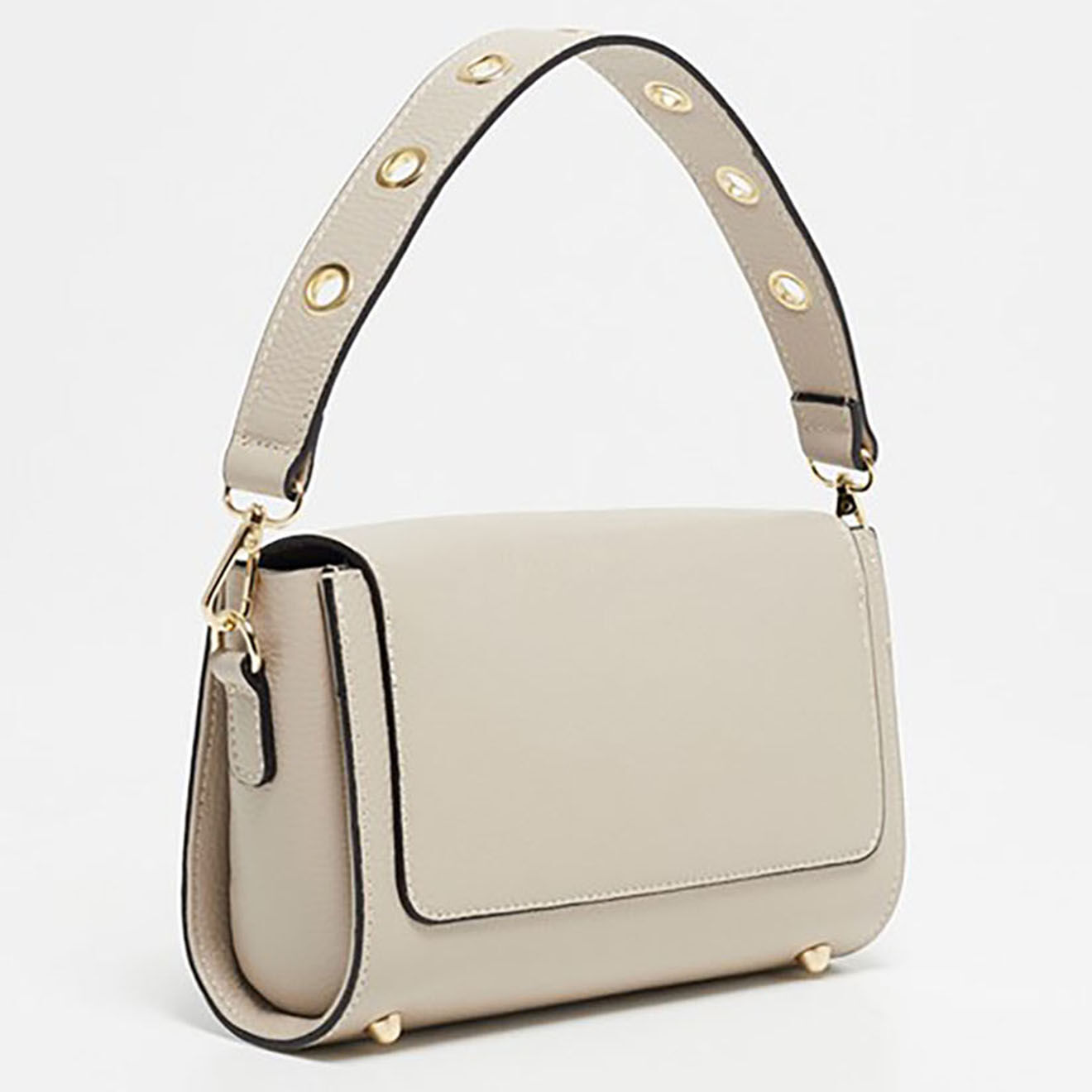 Christian Laurier Sac à main en Cuir Ralph taupe clair  - 26x14x8 cm