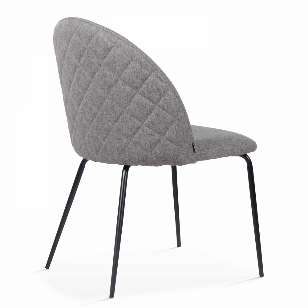 Lot de 4 chaises en tissu anthracite