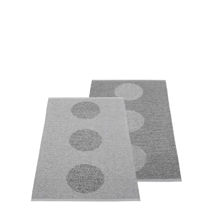 Pappelina - Vera Wendeteppich 2.0, 70 x 120 cm, grey / granit metallic