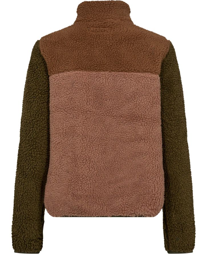 Danefæ Danebirk Fleece Zip-Up Khaki/Antique Rose TOBACCO Khaki/antique ros