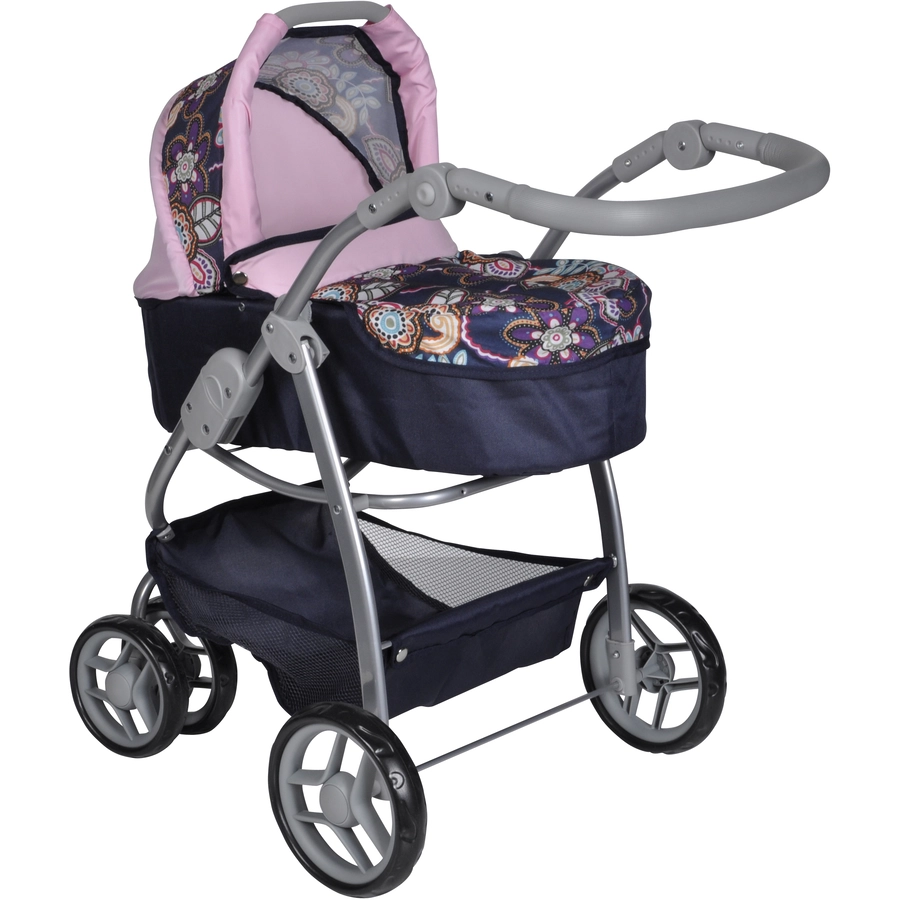 knorr toys® Puppenwagen Coco - blue flowers blau