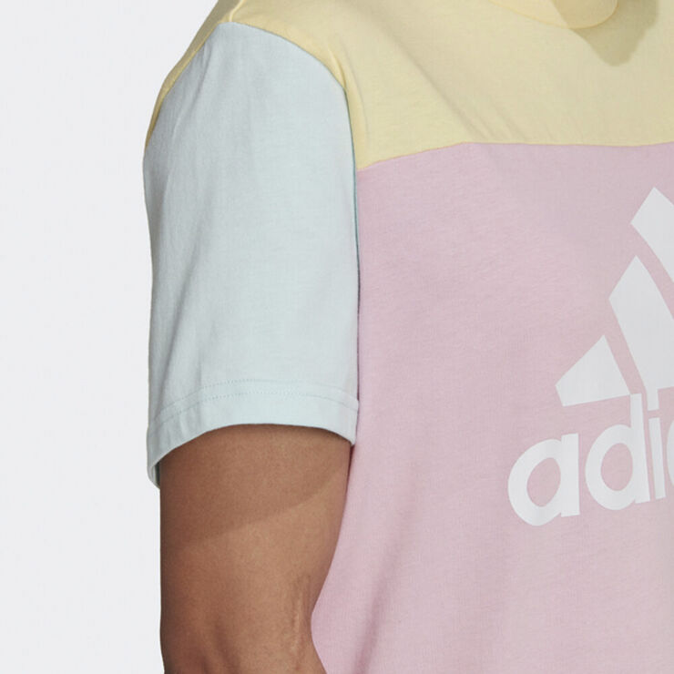 adidas Essentials Colorblock Logo T-Shirt Pink