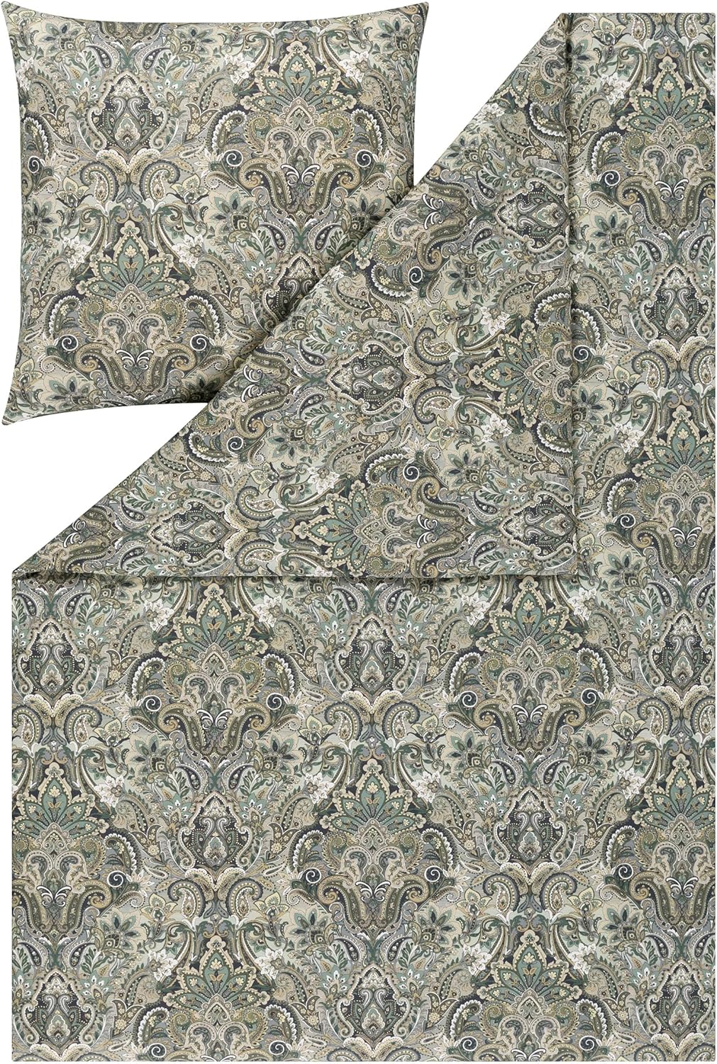ESTELLA Mako Interlock Jersey Bettwäsche Dunja 135 x 200 cm / 80 x 80 cm 6516-532 Salbei