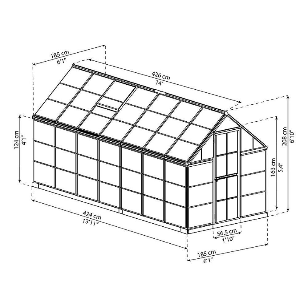 DRIVHUS CANOPIA HARMONY ALU/POLY 7,9M²