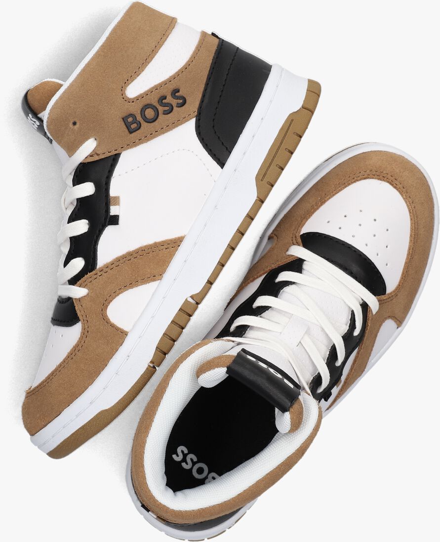 BOSS KIDS witte boss kids hoge sneaker baskets j29367