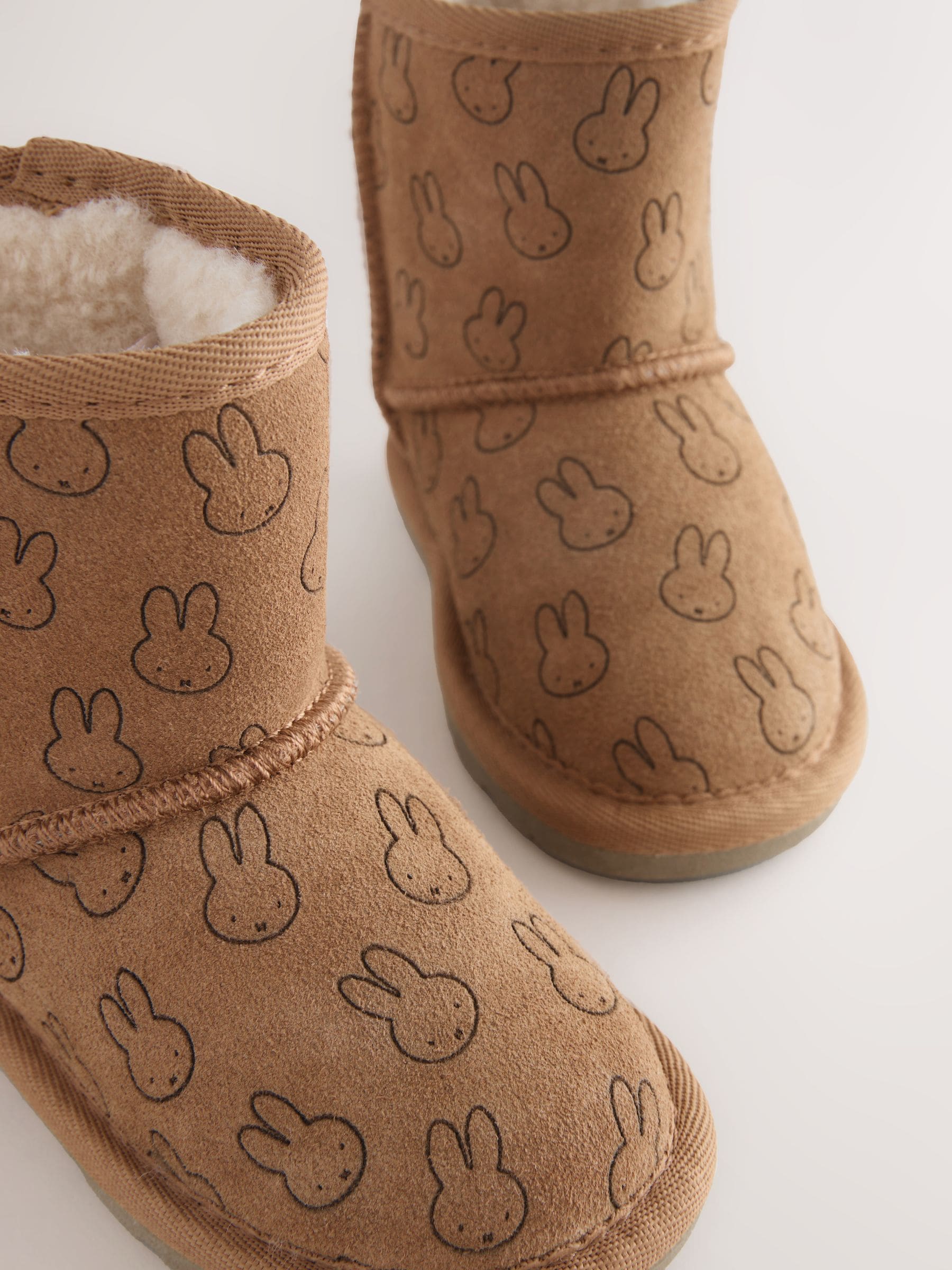 Lichtbruin - Miffy Tall Suede Pull-On Boots