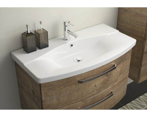 Jungborn wastafelmeubel VENTITRE BxHxD 80 x 49,2 x 43 cm Frontkleur eiken ribbeck houtdecor