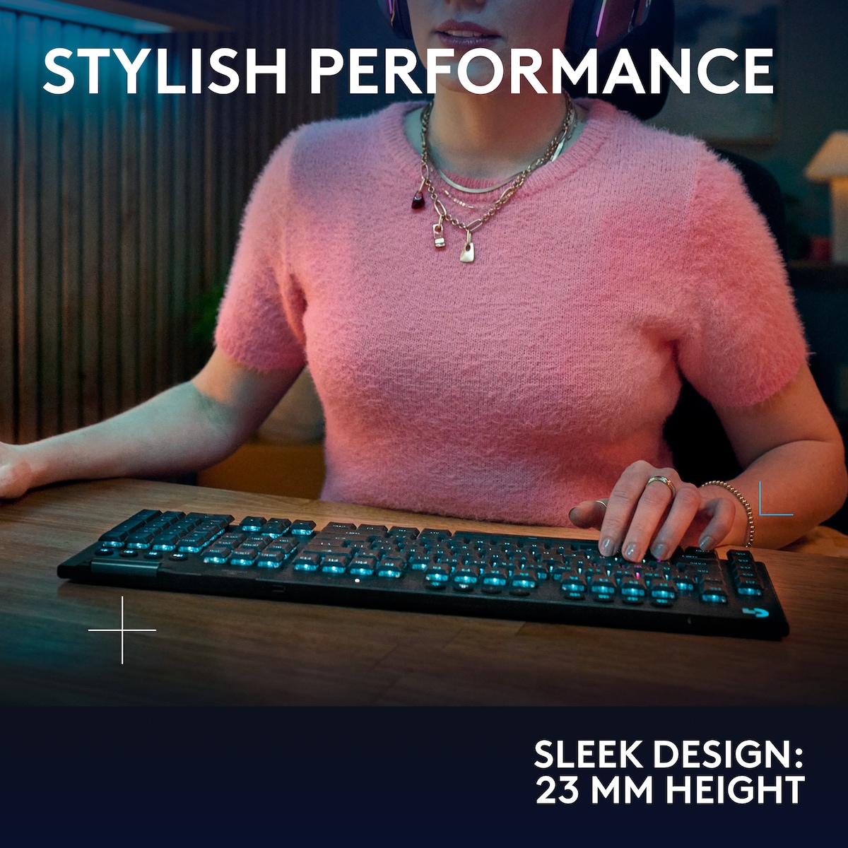 Logitech G915 X Lightspeed Wireless Tactile gamingtastatur (sort)