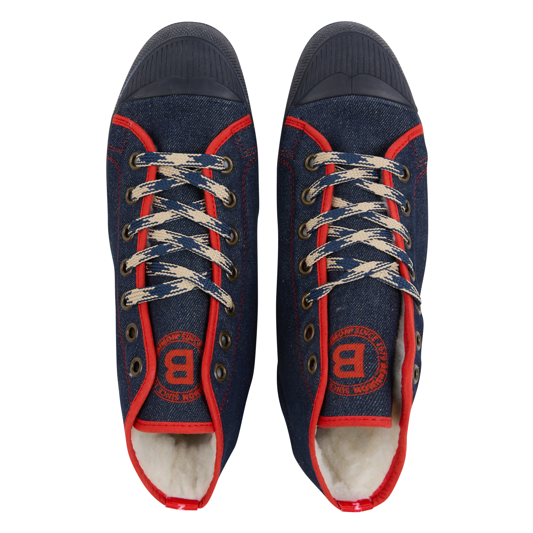 STELLA - Baskets montantes en denim | Bleu