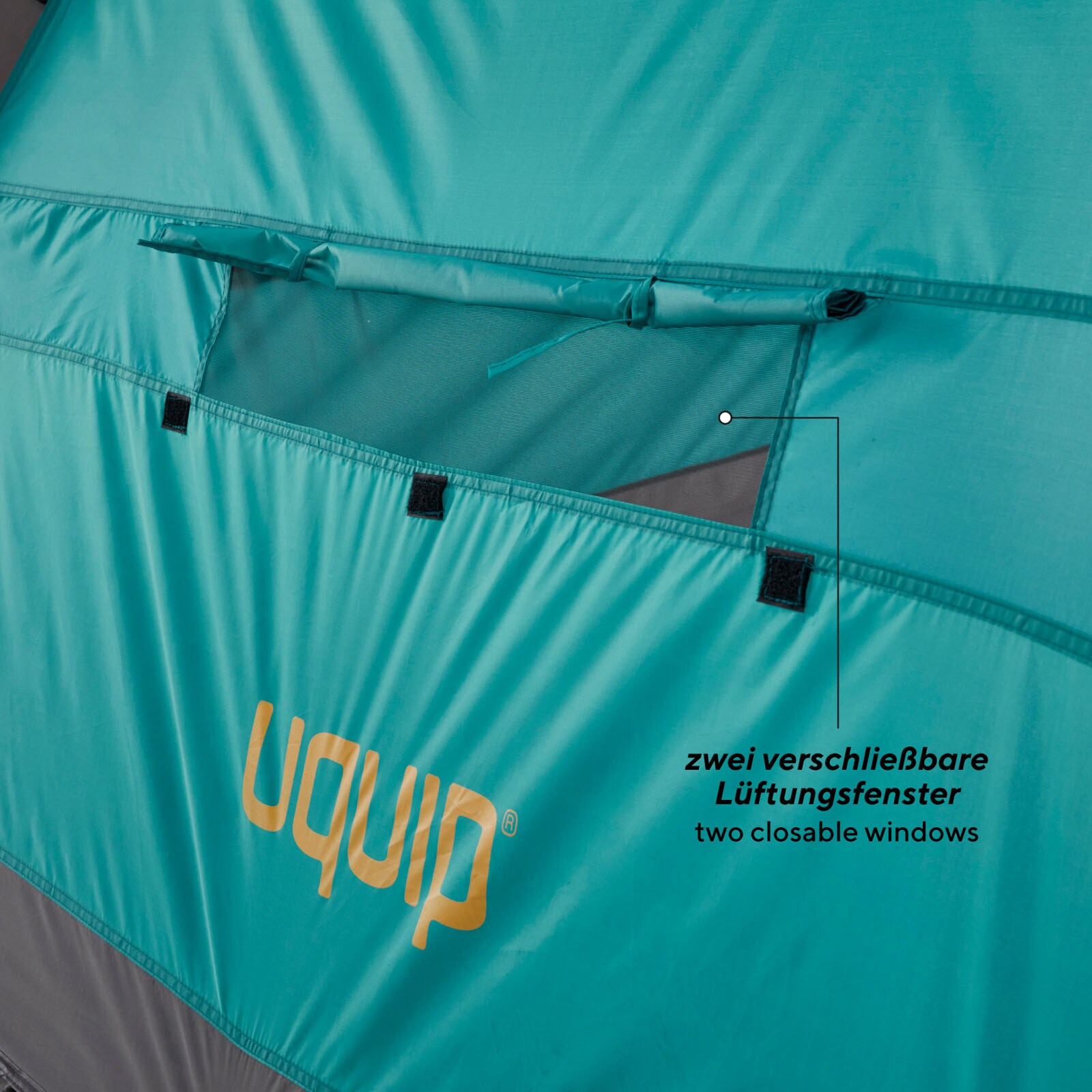 UQUIP Automatik Strandmuschel Buzzy Strandzelt Reise XL Wind Sonnen Schutz UV50+ Farbe: petrol