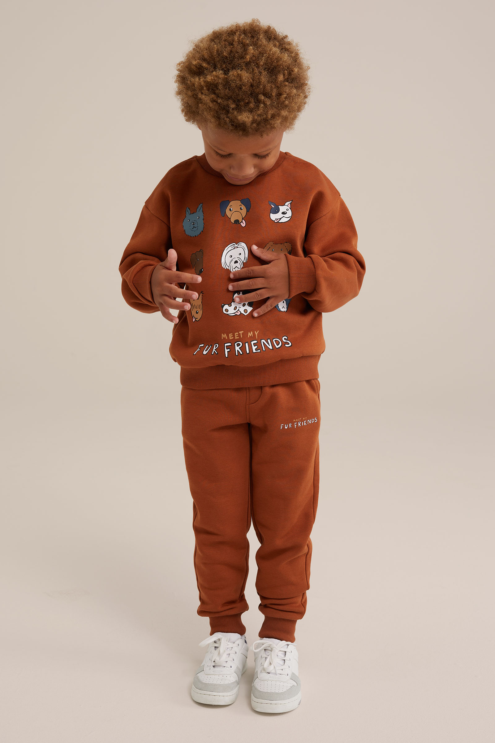 Jongens joggingbroek WE Fashion Roestbruin