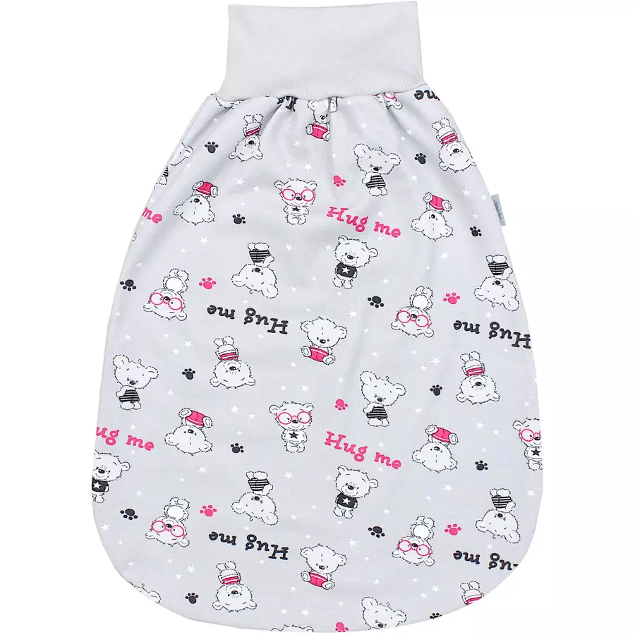 TupTam Baby Strampelsack mit breitem Bund Unwattiert graurosa