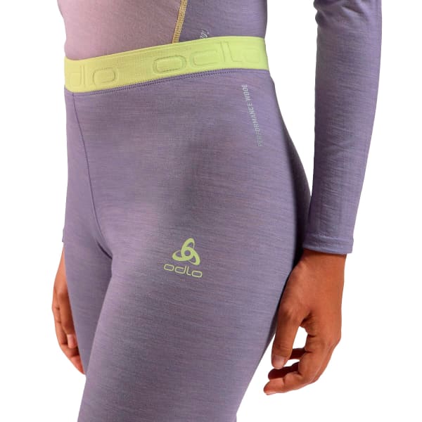 Collant thermique ODLO NATURAL PERFORMANCE PW 150 BL BOTTOM LONG W GRAY RIDGE MELANGE/SHADOW LIME