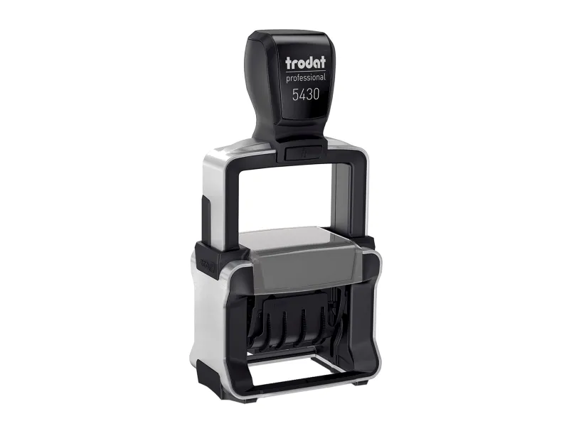 Stempel Trodat 5430L - dato med 7 tekster t/tekstplade Prof. 4.0