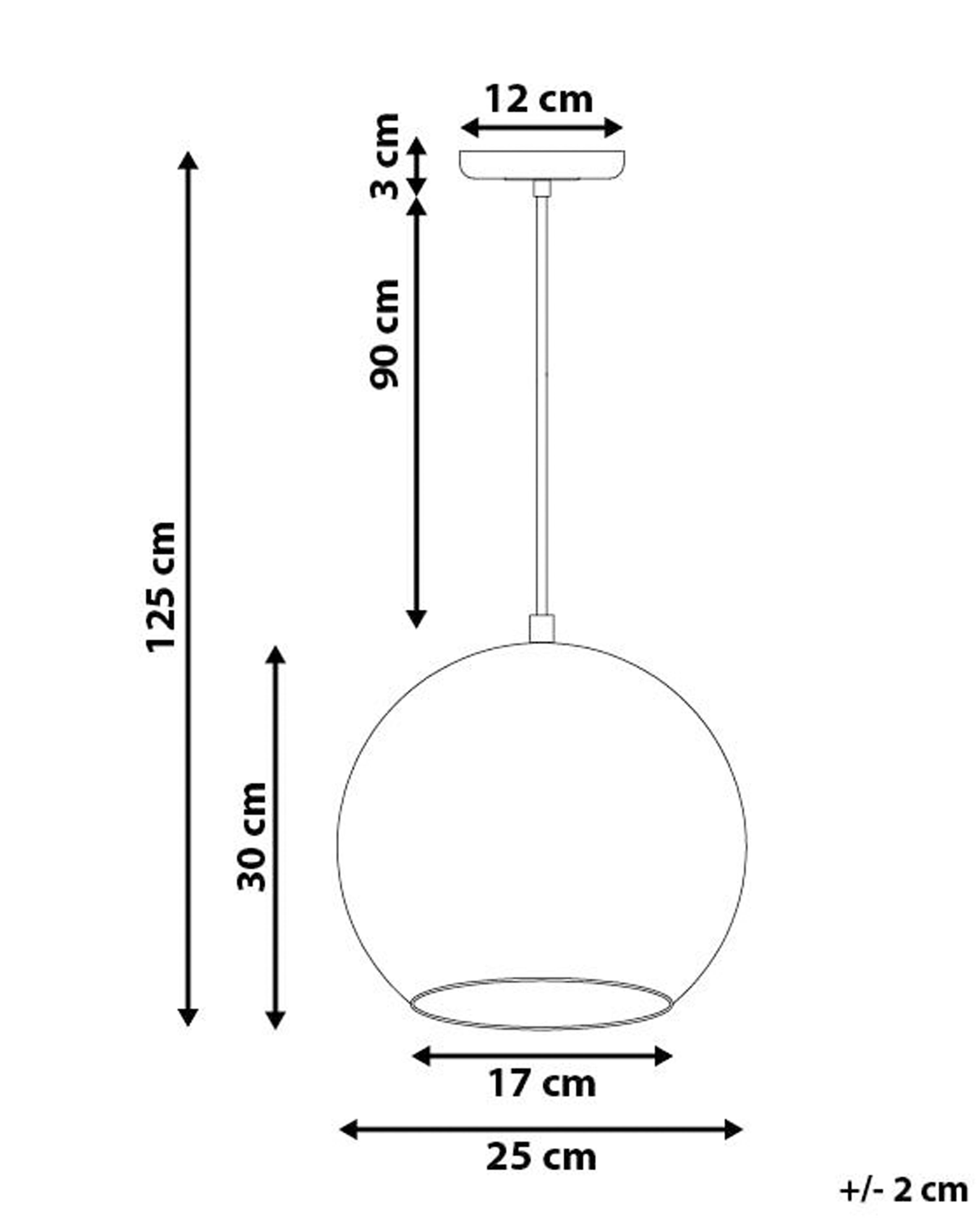 Hanglamp ASARO Glas Goud