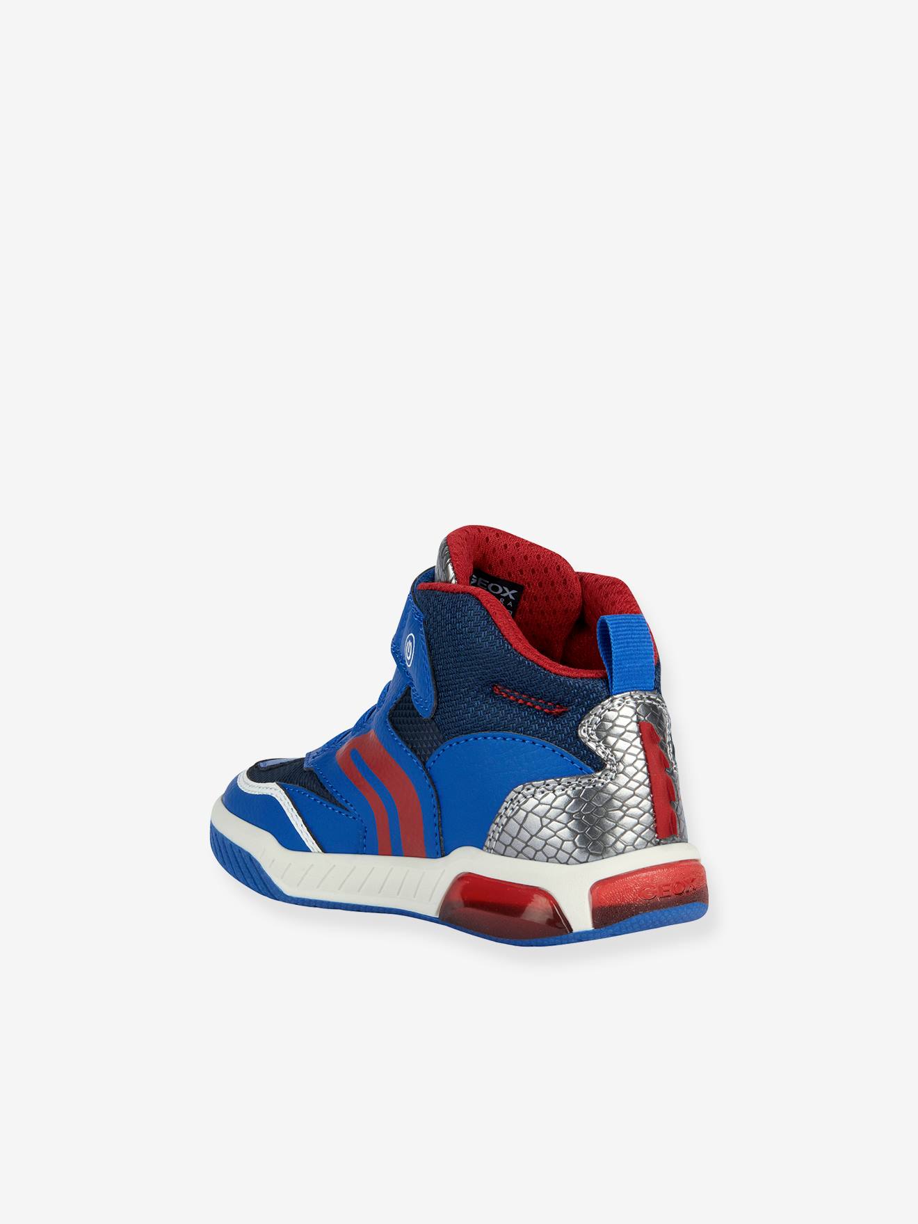 Tênis infantil Geox® Inek Boy azul elétrico com luzes