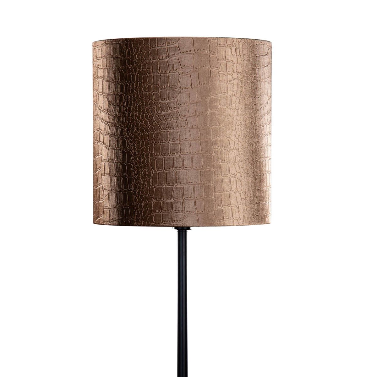 Vloerlamp zwart met velours kap krokodil 40cm - Simplo