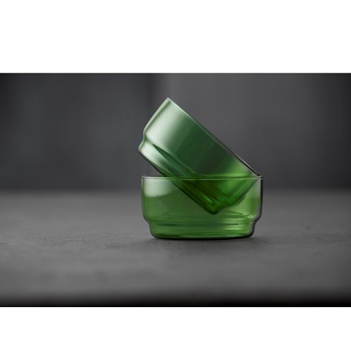 Lyngby Glas Torino 2-pak Skål, Grøn, Ø12 cm