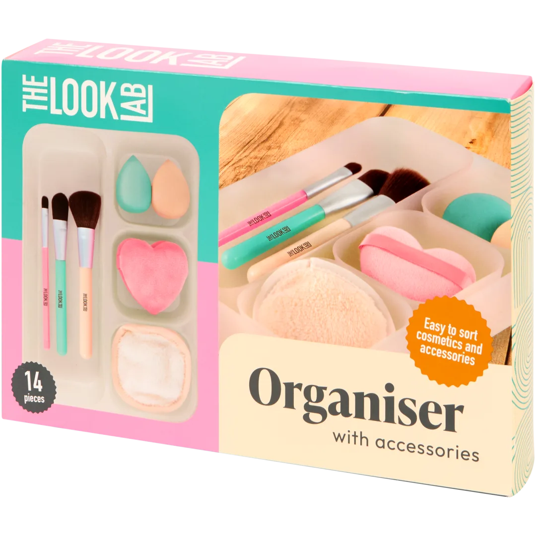 Organisateur de maquillage avec accessoires