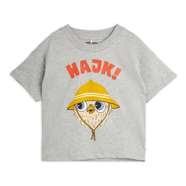 Mini Rodini T-Shirt Najk Coton Bio | Gris chiné