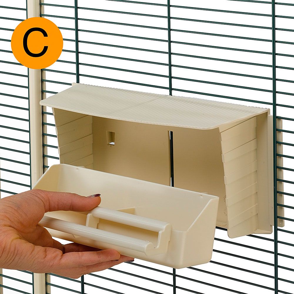 Ferplast volière cage à oiseaux hemmy cage pour oiseaux, canaris, pinsons, perruches ondulées, inséparables, en bois, accessoires