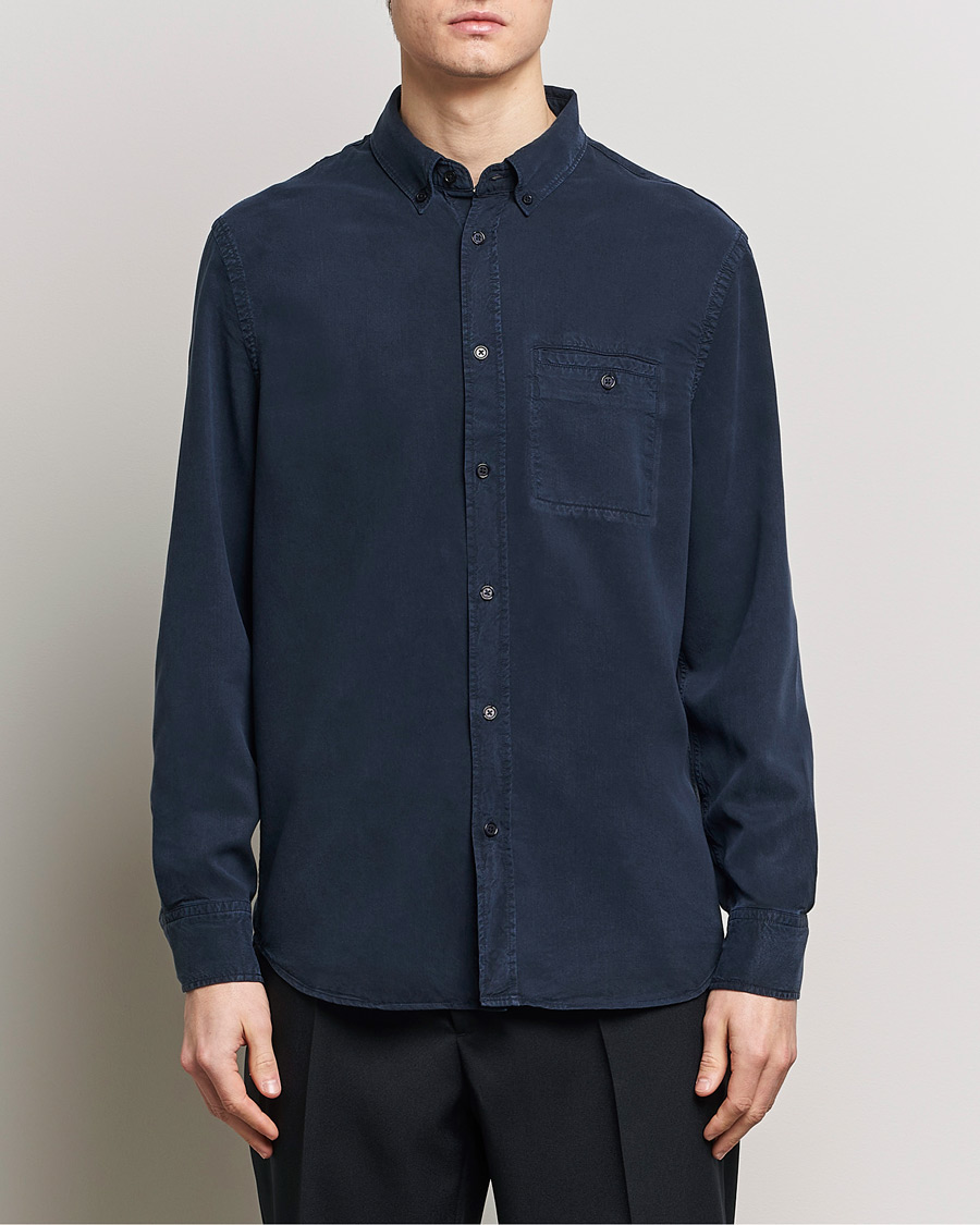 Filippa K Zachary Lyocell Shirt Navy