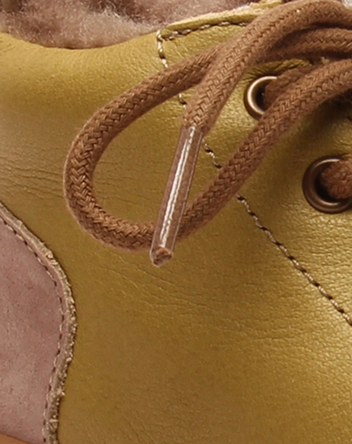 Schnür-Lauflernschuhe ROZ gefüttert in olive