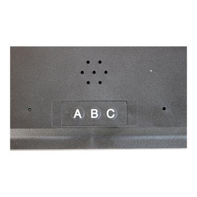 Unilux - Horloge Flo - carrée LED bleue - 28 cm - noir