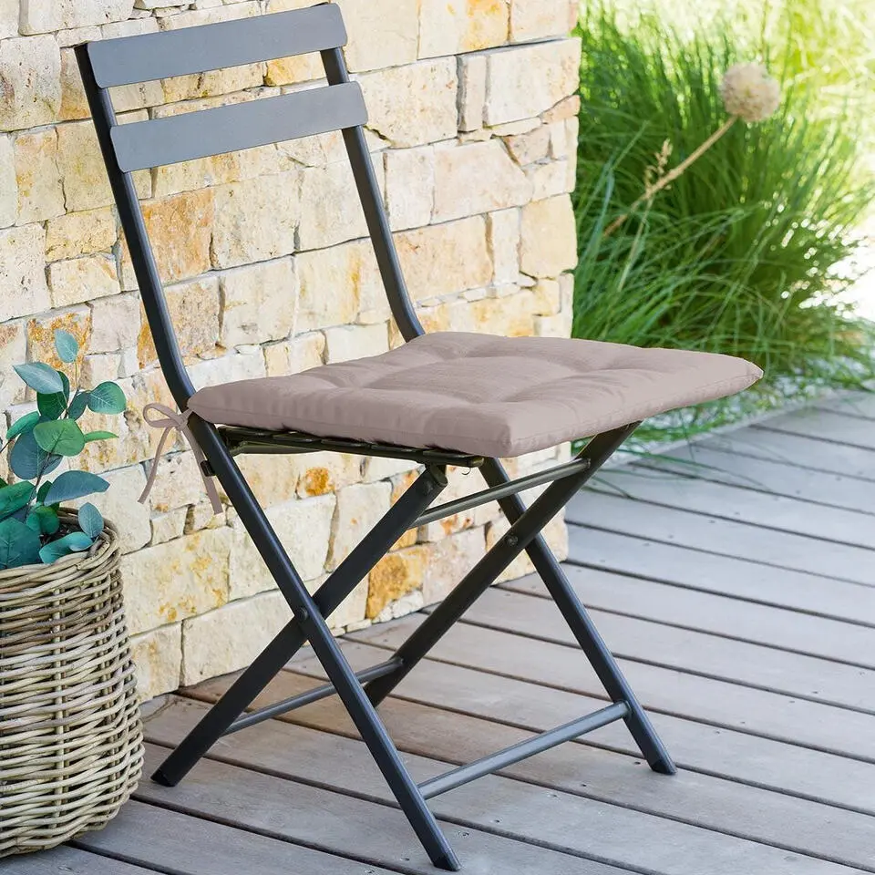 Hesperide Stoelkussens - binnen/ buiten stoelen - taupe - 40x4 cm