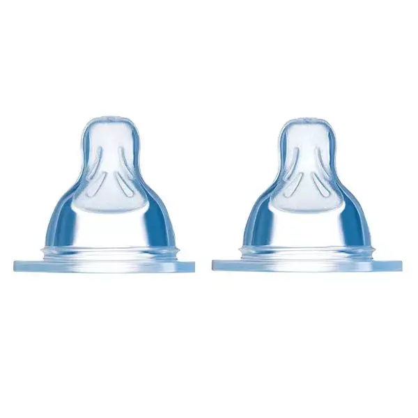 Acessórios para mamadeira MAM: Bico de silicone +2m Fluxo médio (2 unidades)