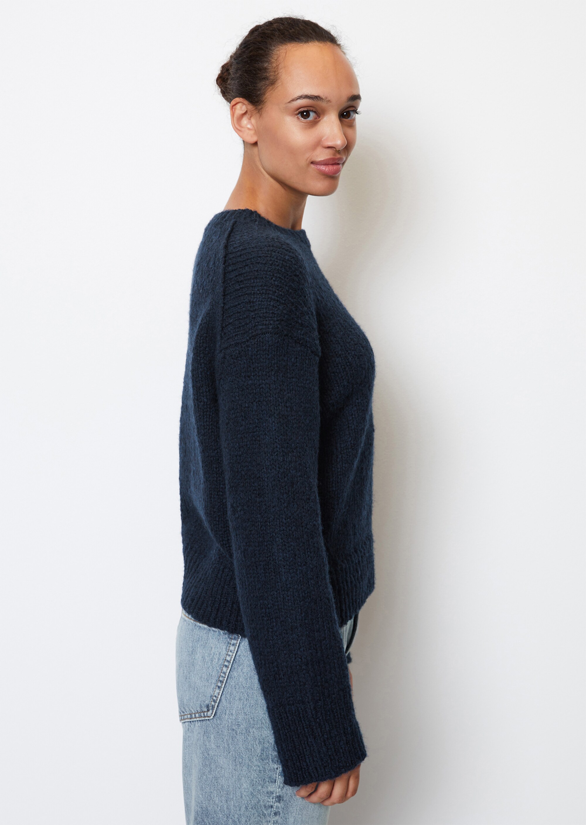 Strickpullover looseaus Schurwolle-Mix
