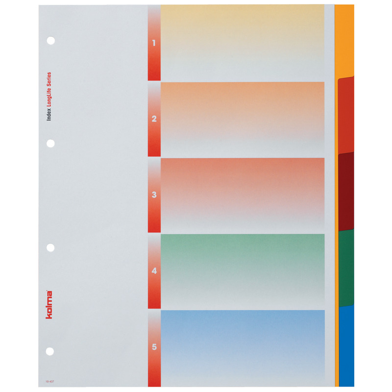 Kolma Register LongLife XL, A4+, 5-teilig